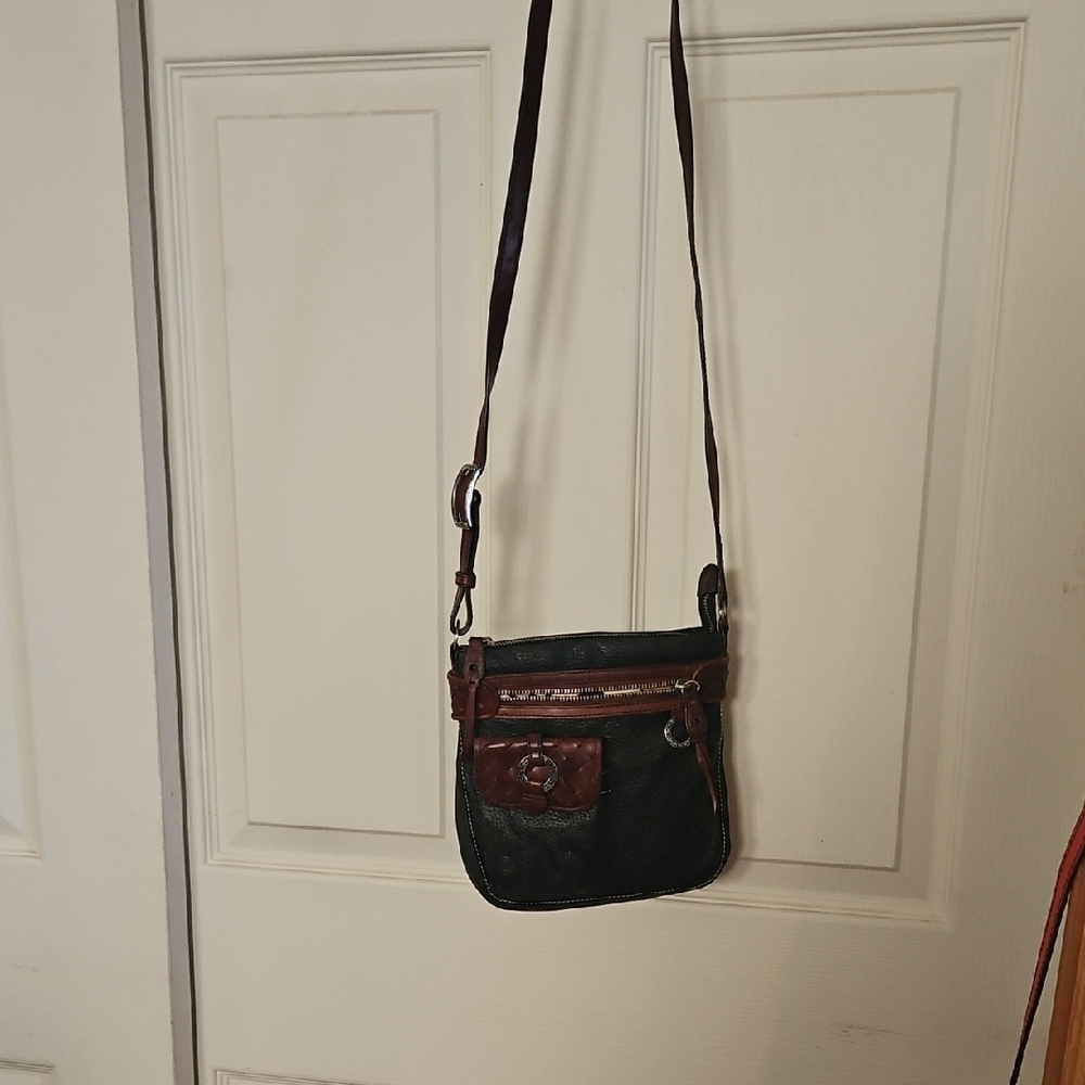 Brighton Black and Brown Crossbody Bag